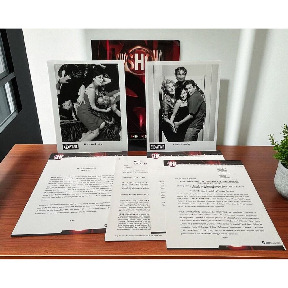 Rude Awakening TV Show Press Kit Showtime 2000 Mario Van Peebles Sherilyn Fenn